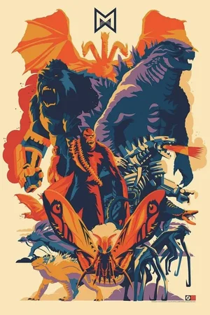Affiche de la saga : Godzilla x Kong - Saga