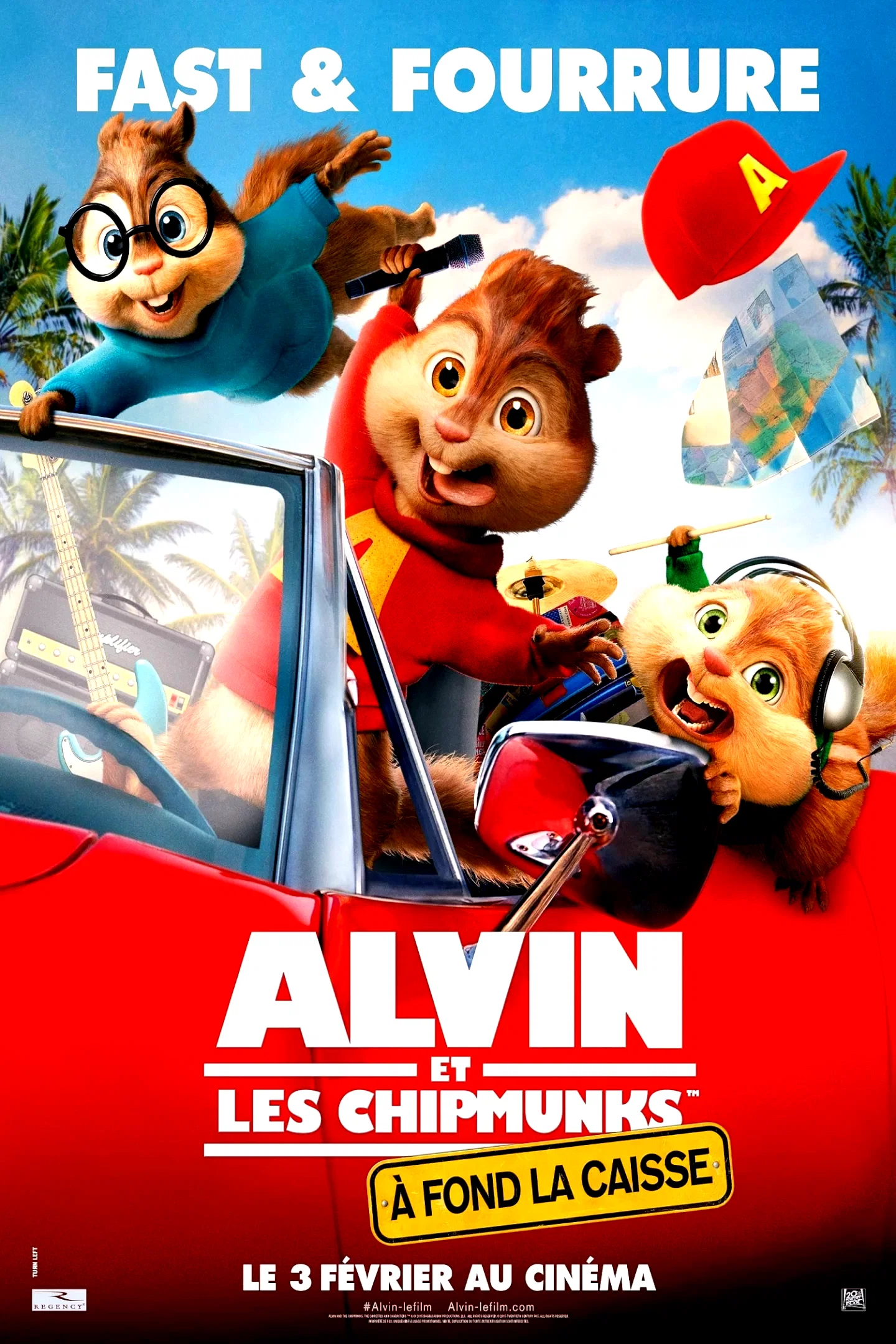 Affiche du film : Alvin et les Chipmunks : à fond la caisse