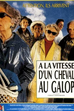 Affiche du film = A la vitesse d'un cheval au galop