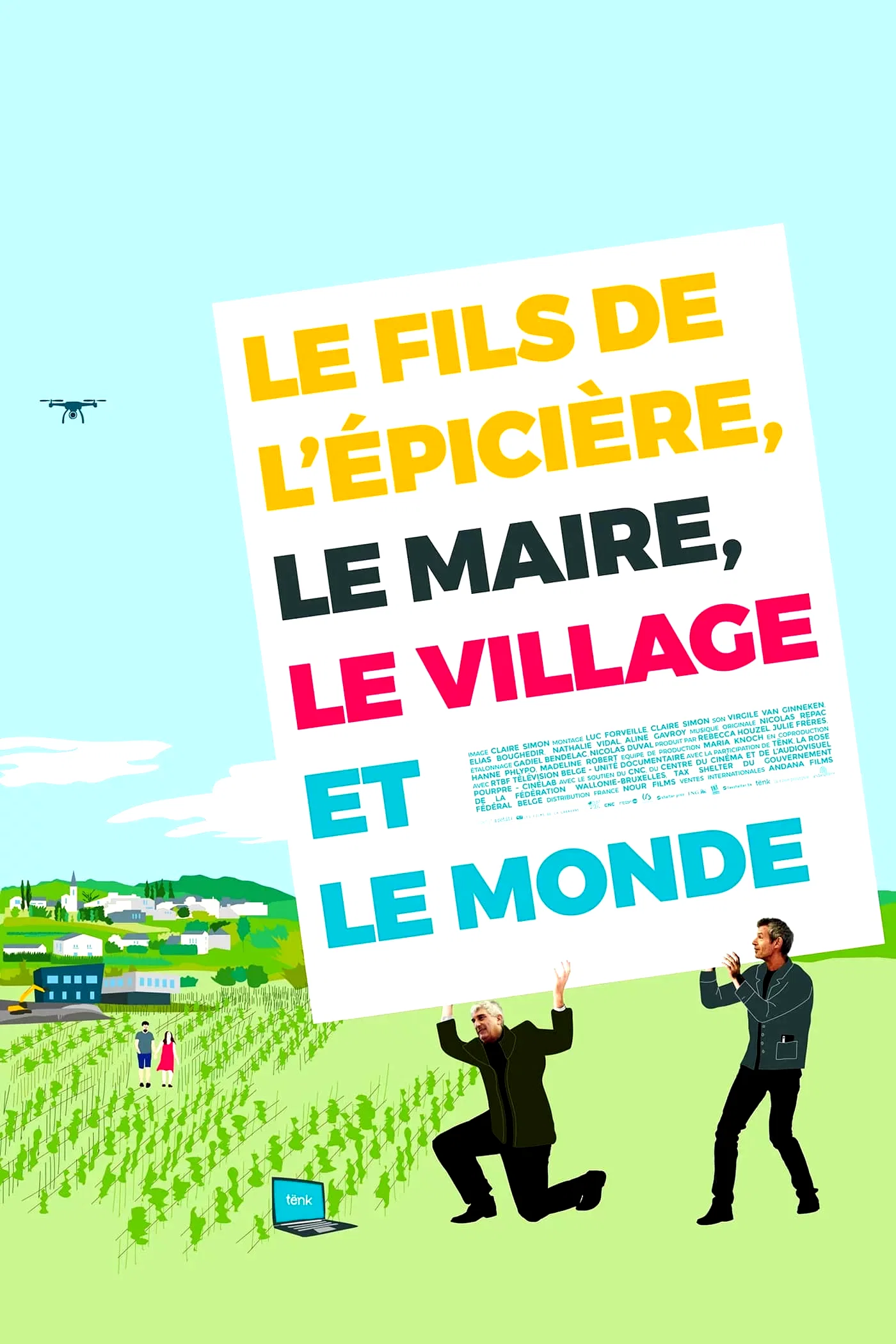 Affiche du film : Le Fils de l'épicière, le Maire, le Village et le Monde