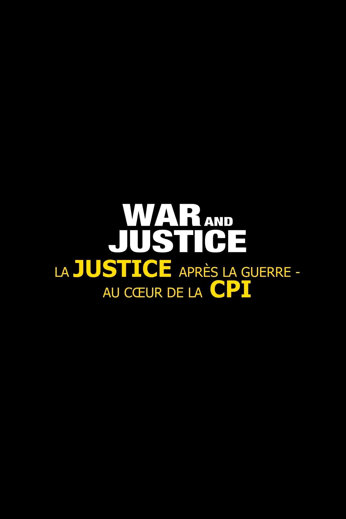 Affiche du film : La Justice après la guerre : Au cœur de la CPI