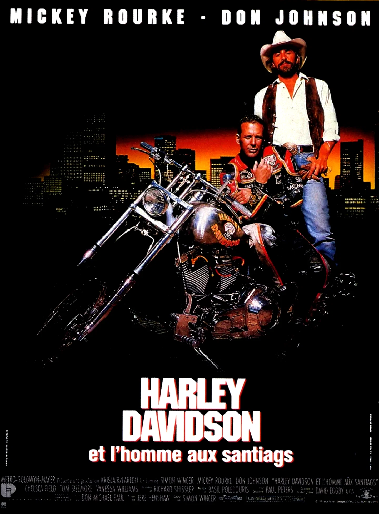 Affiche du film : Harley Davidson et l'homme aux santiags