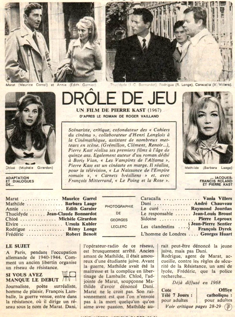 Affiche du film : Drole de jeu