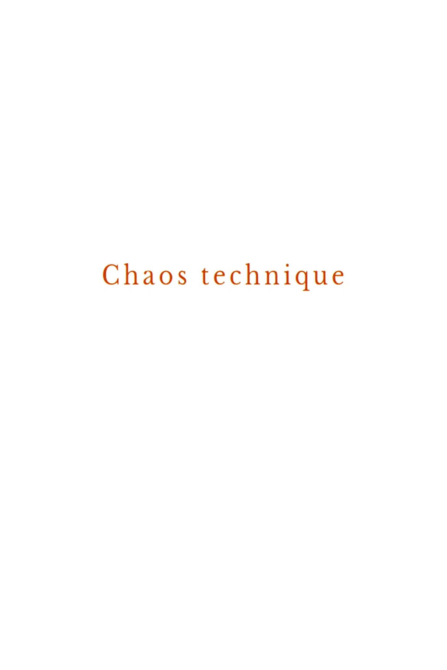 Affiche du film : Chaos technique