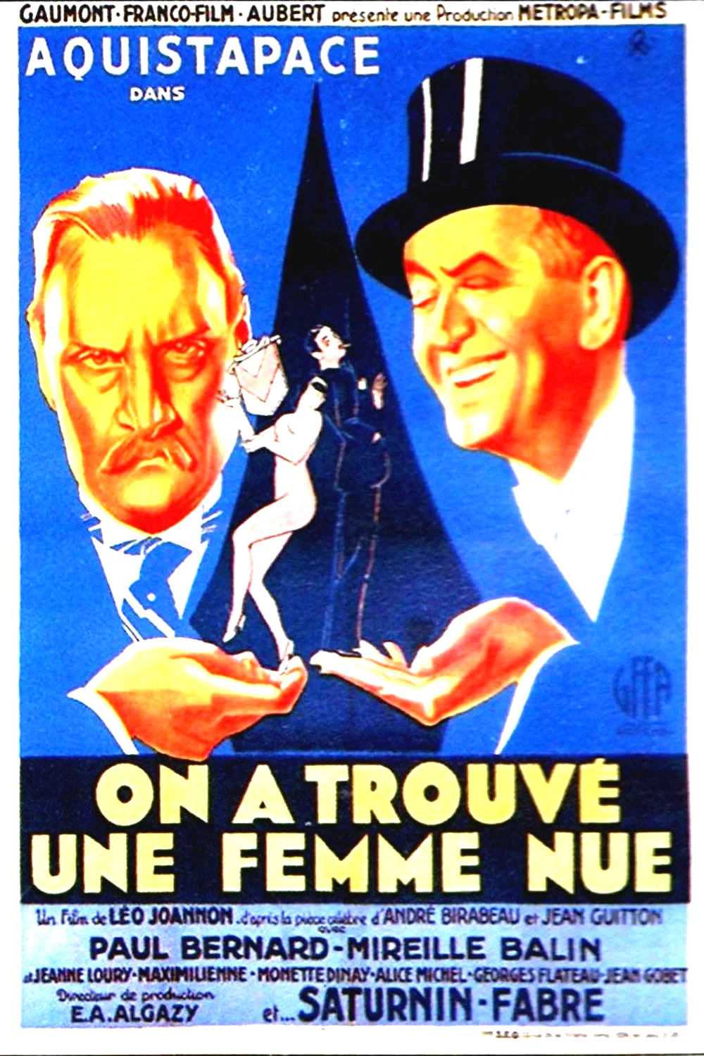 Affiche du film : On a trouve une femme nue