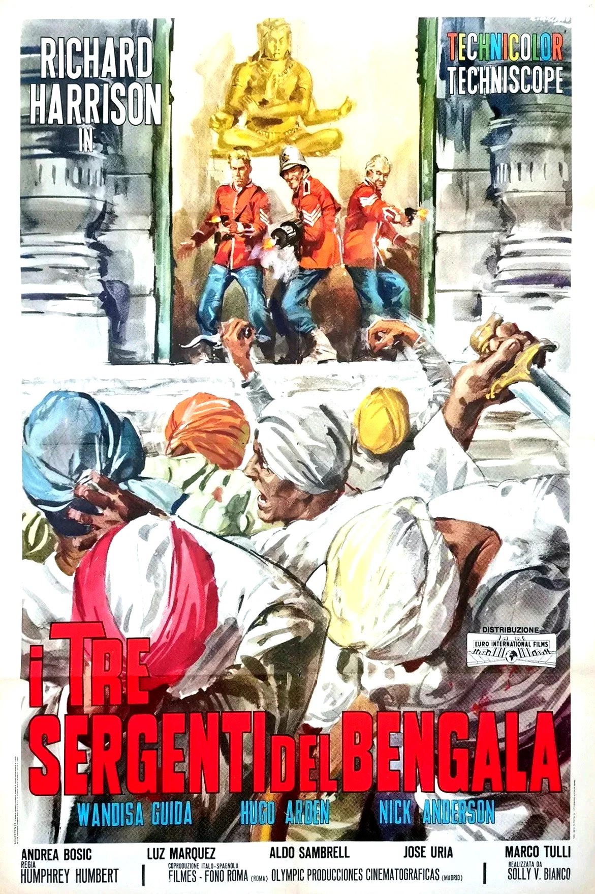 Affiche du film : Les trois sergents de fort madras