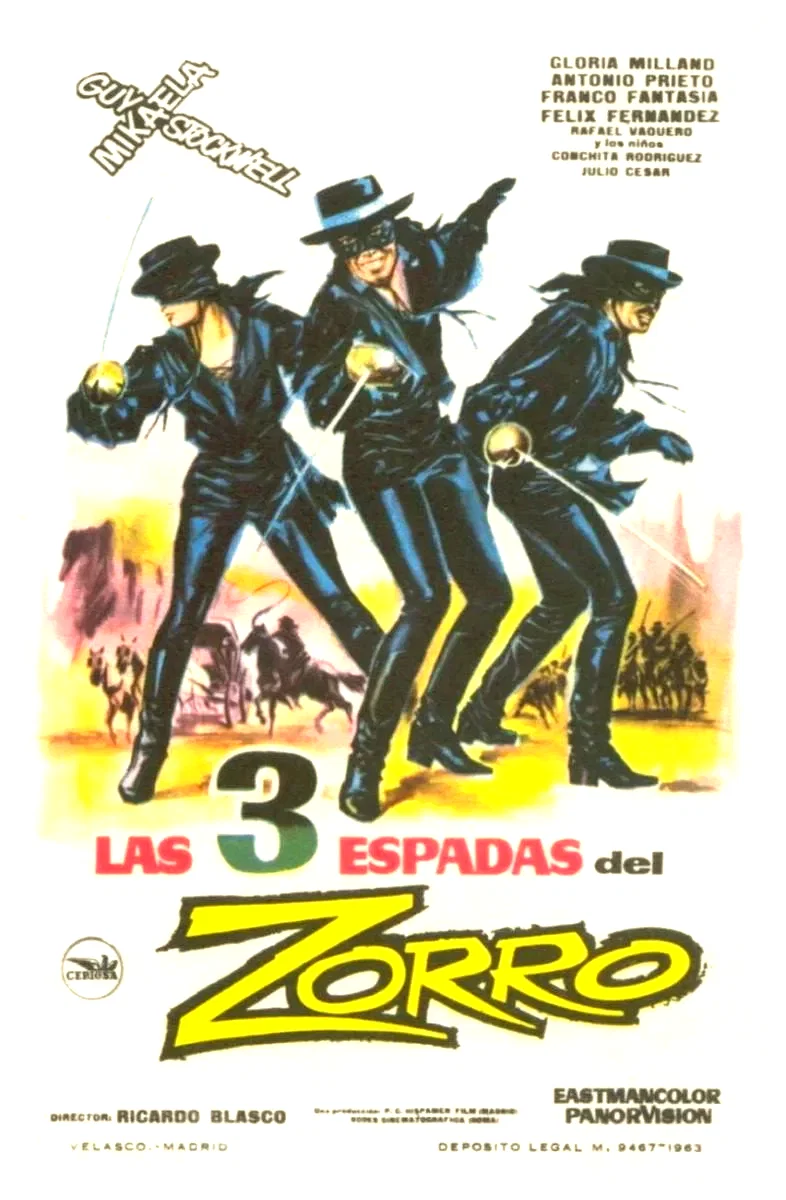 Affiche du film : Les trois epees de zorro