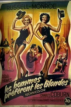 Affiche du film = Les hommes preferent les blondes