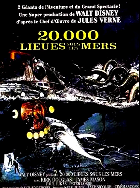 Affiche du film : Vingt mille lieues sous les mers