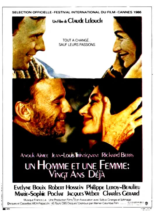 Affiche du film : Un homme et une femme, 20 ans déjà