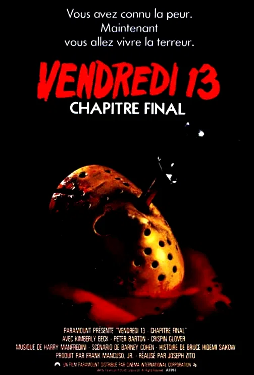Affiche du film : Vendredi 13, chapitre IV : le chapitre final