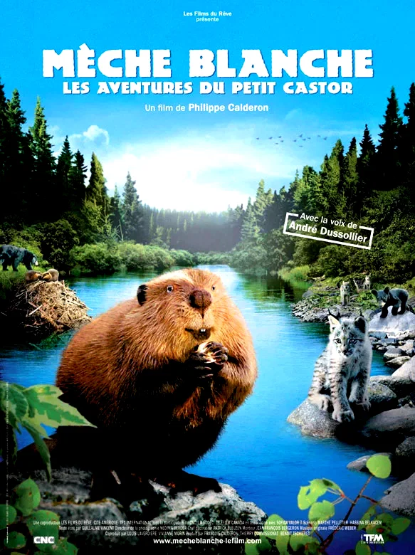 Affiche du film : Mèche Blanche, les aventures du petit castor