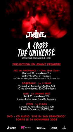 Affiche du film : Projection A Cross The Universe by Justice