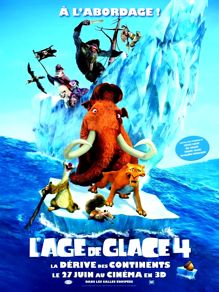 Affiche du film : L'âge de glace 4 : la Dérive des continents (3D)
