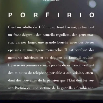 Miniature photo du film : Porfirio