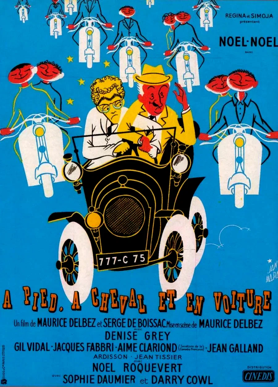 Affiche du film : A pied, à cheval et en voiture