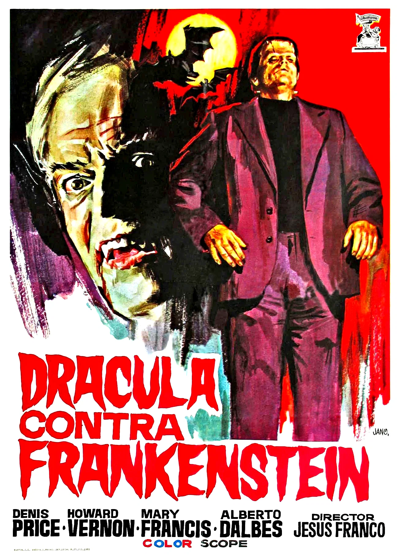 Affiche du film : Dracula prisonnier de Frankenstein