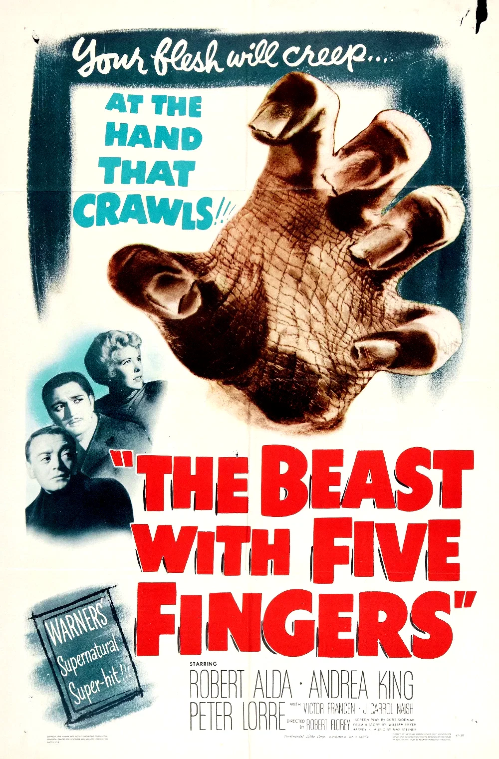Affiche du film : La bete aux cinq doigts