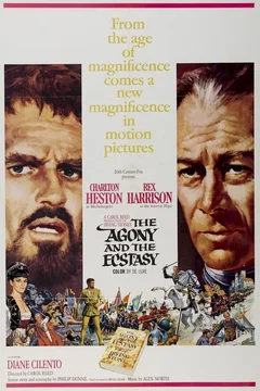 Affiche du film = L'extase et l'agonie