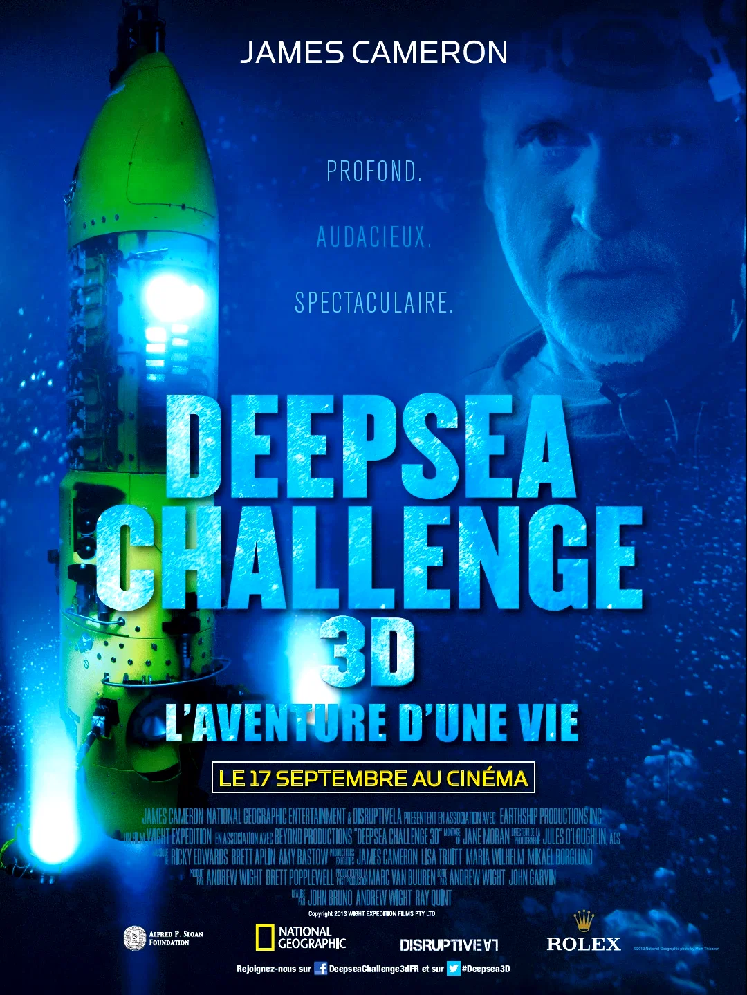 Affiche du film : Deepsea Challenge 3D, l'aventure d'une vie