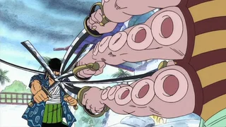Image de Luffy s’immerge. Zoro vs Octy !
